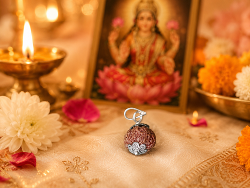 Divine Glow 7 Mukhi Rudraksh – Ma Laxmi’s Divine Blessings for Protection During Shani Sade Sati