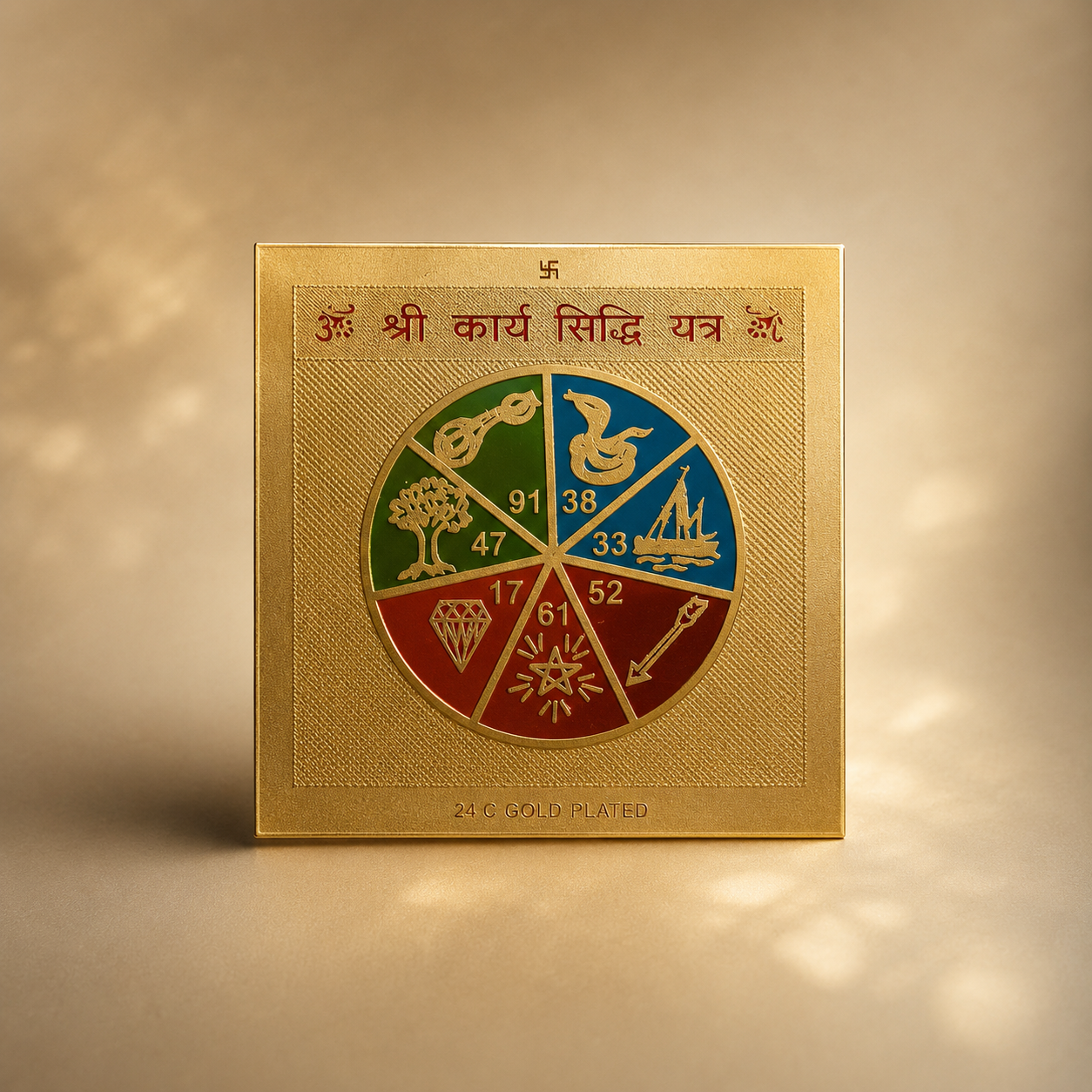 DIVINE GLOW Shri Sarva Karya Siddhi Yantra Wallet | A Sacred Companion for Your Dreams, Goals & New Beginnings | Divine Blessings for Success, Prosperity & Positive Progress.