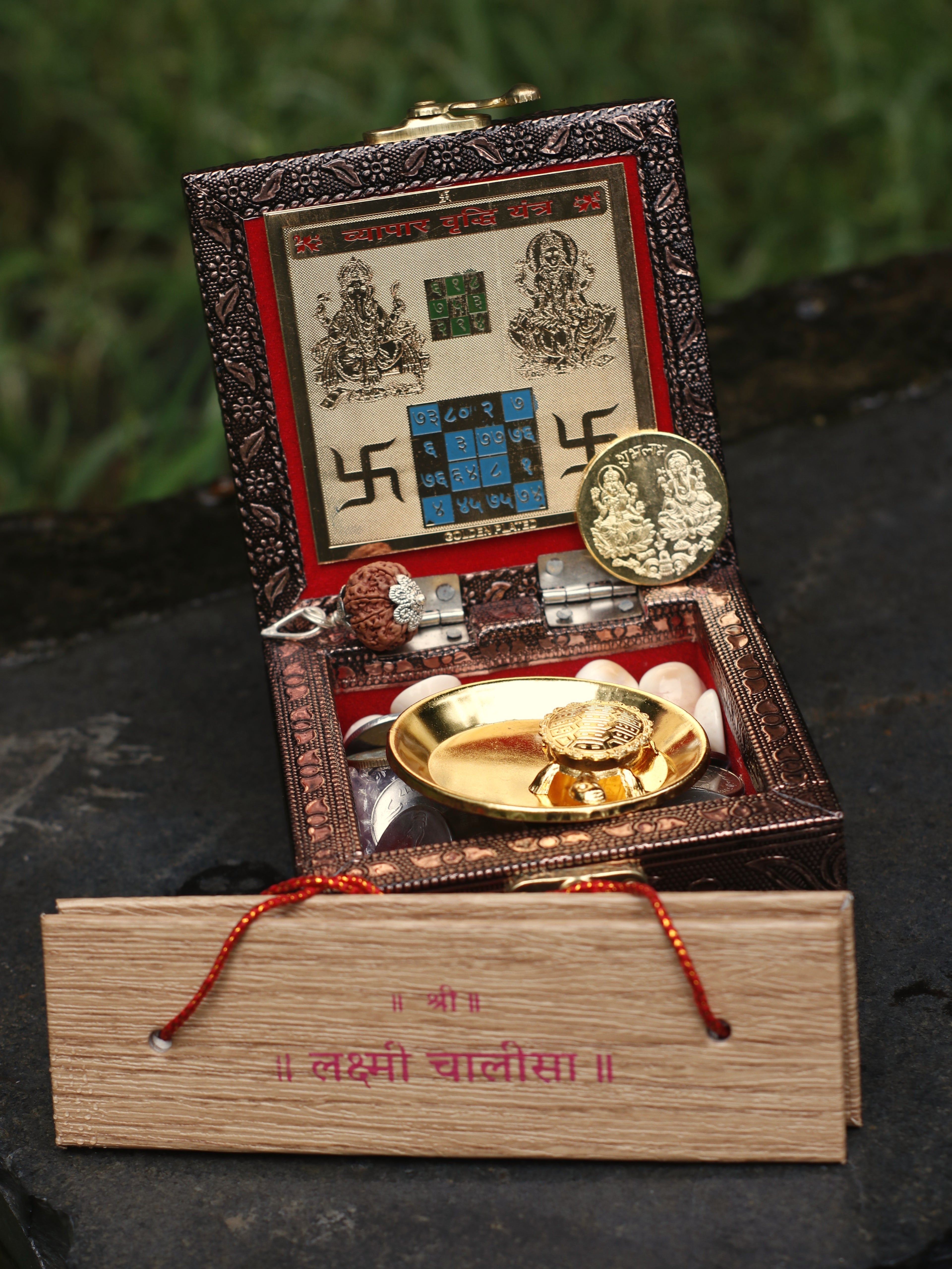 DIVINE GLOW Vyapar Vriddhi Combo | Divine Wealth & Prosperity Kit with Lakshmi-Ganesh Blessings for Business Growth & Lasting Success.